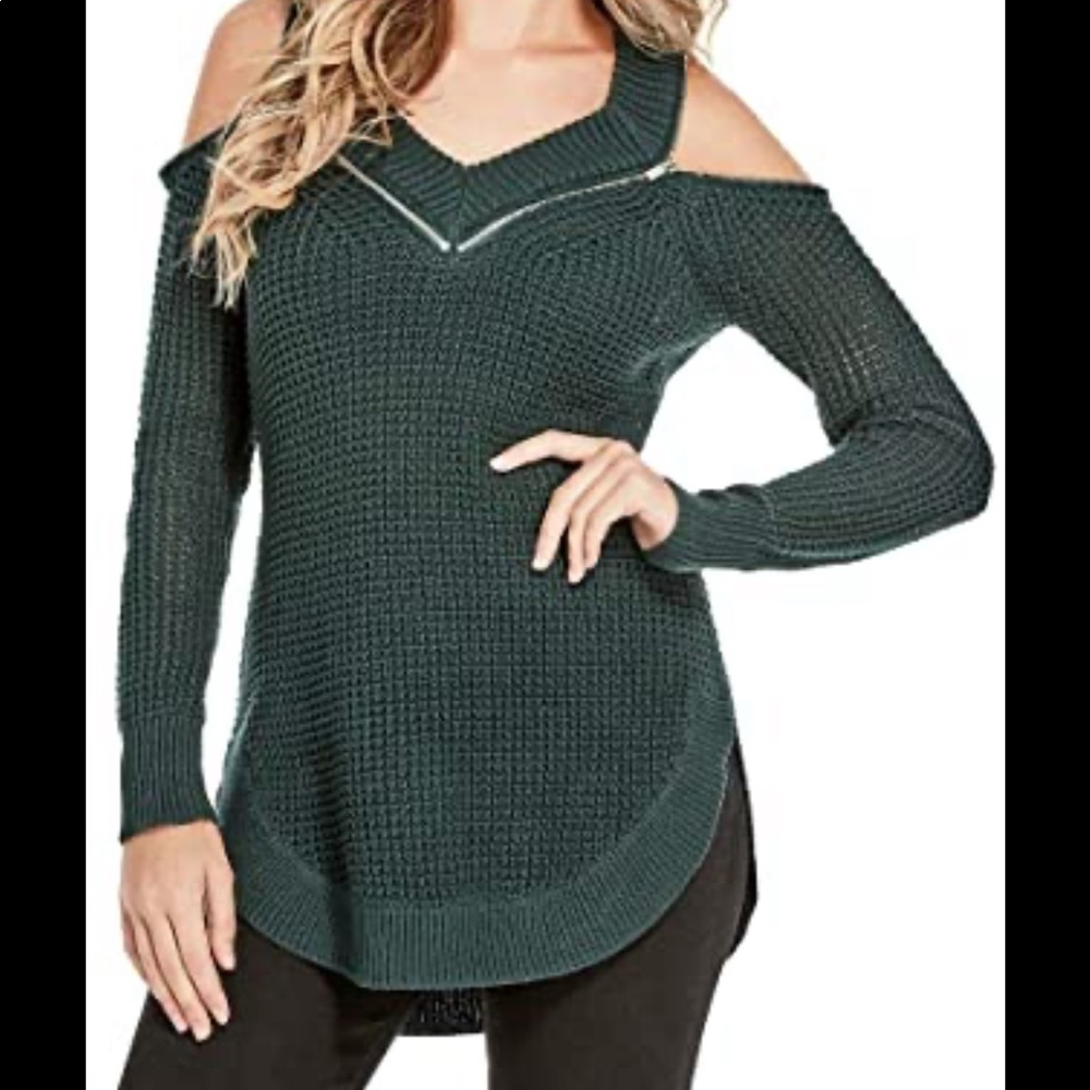 G by Guess Cold Shoulder knit sweater